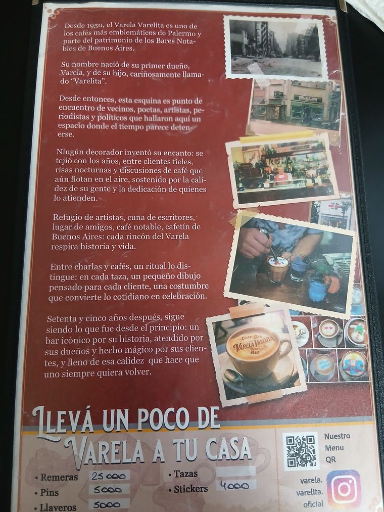 Carta del café Varela Varelita Carta del café Varela Varelita
