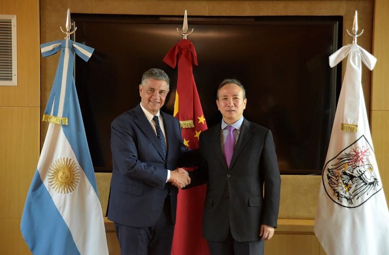 Encuentro Jorge Macri recibió al embajador de China en Argentina, Wang Wei. Foto: Gobierno de la Ciudad