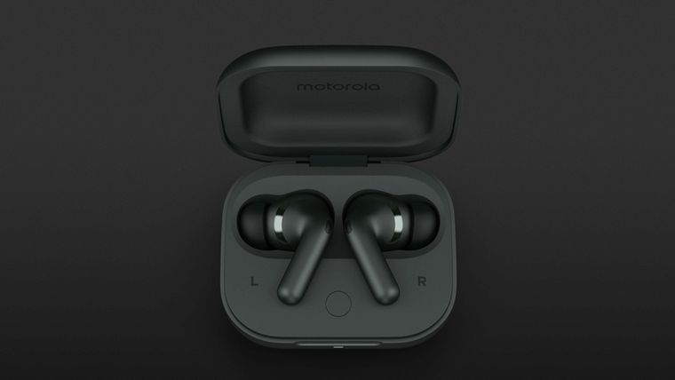 Moto Buds+: tecnología de sonido afinado por Bose y cancelación adaptativa de ruido. Moto Buds+: tecnología de sonido afinado por Bose y cancelación adaptativa de ruido.