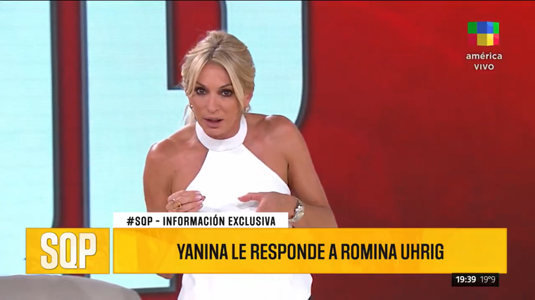 Yanina Latorre salió con los tapones de punta contra Romina Uhrig. Foto: captura de video/ América TV. Yanina Latorre salió con los tapones de punta contra Romina Uhrig. Foto: captura de video/ América TV. 