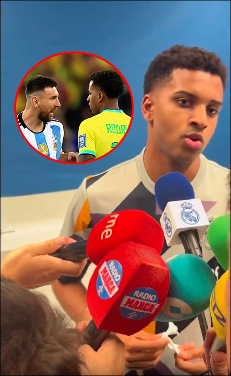 Rodrygo se negó a hablar de su cruce con Messi en la derrota de Brasil ante Argentina