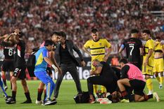 El partido suspendido entre Estudiantes y Boca. Foto: Foto Baires