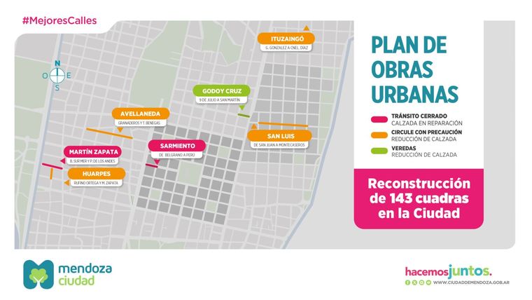 La Ciudad de Mendoza avanza con su Plan de Reconstrucción de Calles y Veredas. La Ciudad de Mendoza avanza con su Plan de Reconstrucción de Calles y Veredas.