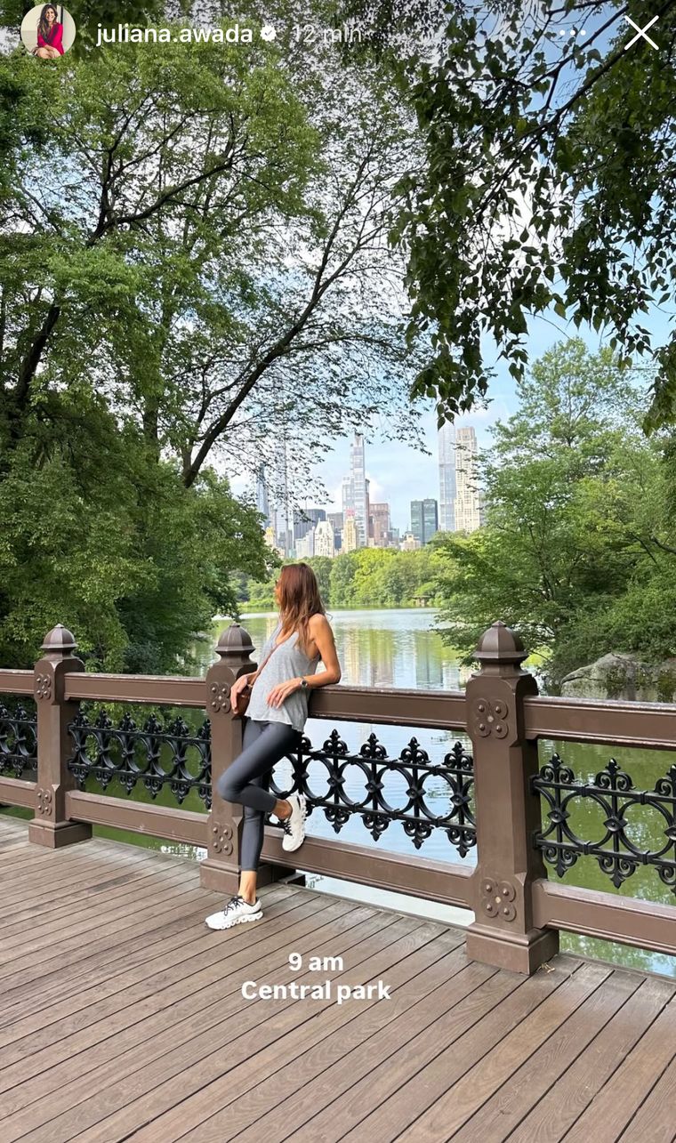 Mañanas en la Gran Manzana. Foto: Instagram Juliana Awada. Mañanas en la Gran Manzana. Foto: Instagram Juliana Awada.