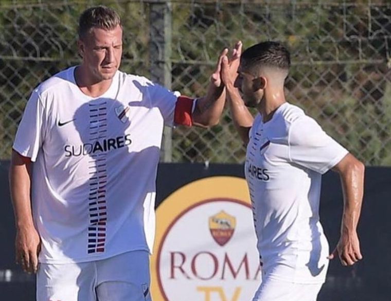 A comienzos de mes, Maxi le hizo dos a la Roma en un amistoso que su equipo perdió por 4 a 2.