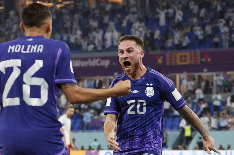 Mac Allister grita su gol para el triunfo argentino. Foto: EFE