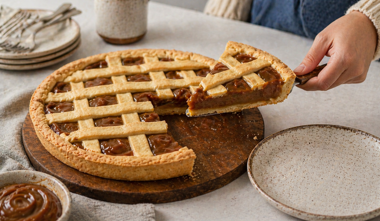 Esta pastafrola de dulce de leche se ganará tu corazón