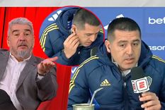 A Riquelme no le gustó un comentario del Chavo Fucks y decidió abandonar el móvil con ESPN que acababa de empezar. Foto: captura ESPN A Riquelme no le gustó un comentario del Chavo Fucks y decidió abandonar el móvil con ESPN que acababa de empezar. Foto: captura ESPN