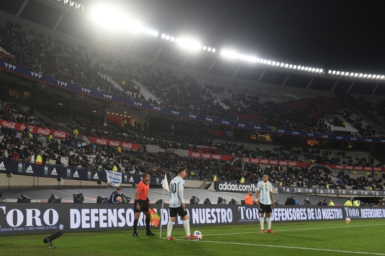 Messi y Di María en el Monumental Foto: River Plate
