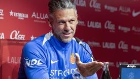 Martín Demichelis, contento tras el triunfo del Mallorca ante el Real Madrid. Martín Demichelis, contento tras el triunfo del Mallorca ante el Real Madrid.