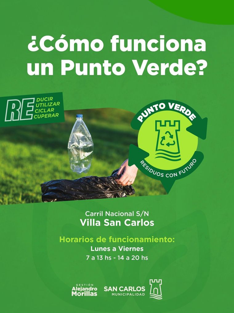 El Punto Verde funciona de lunes a viernes y complementa la recolección domiciliaria con una propuesta de reciclaje consciente. El Punto Verde funciona de lunes a viernes y complementa la recolección domiciliaria con una propuesta de reciclaje consciente.