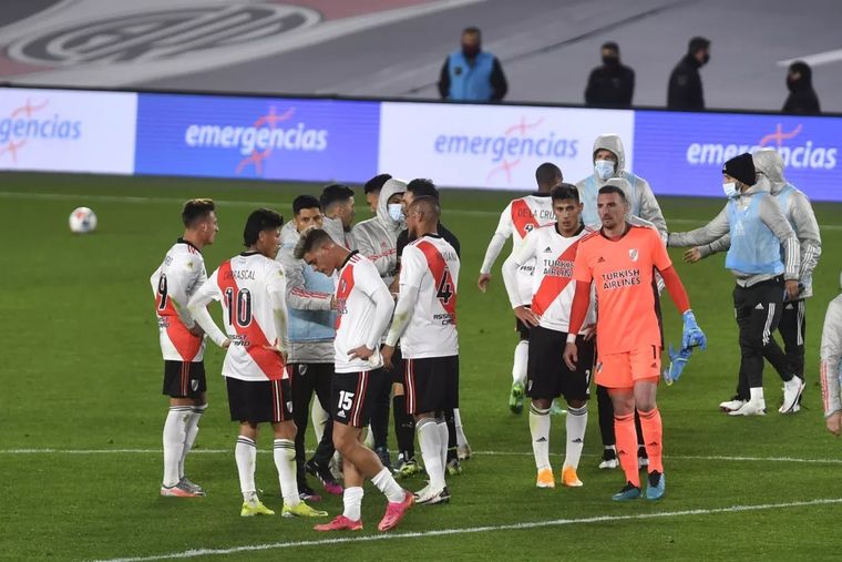 Los jugadores del Millonario se fueron del estadio sin hablar. Foto: River Plate