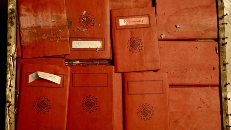 Los documentos nazis secuestrados.