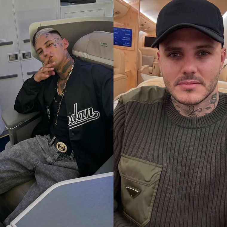 L-Gante le dedicó un mensaje a Mauro Icardi en medio de su viaje por Europa con Wanda. Foto: Instagram: @lgante_keloke/ Instagram: @mauroicardi.