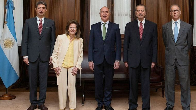 Los integrantes de la Corte Suprema de Justicia de la Nación.