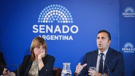 El secretario de Trabajo Julio Cordero, junto a la Senadora Patricia Bullrich. El secretario de Trabajo Julio Cordero, junto a la Senadora Patricia Bullrich.