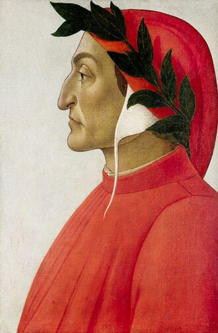 El retrato de Dante Alighieri, autor de la frase hoy, creado por Boticelli. El retrato de Dante Alighieri, autor de la frase hoy, creado por Boticelli.