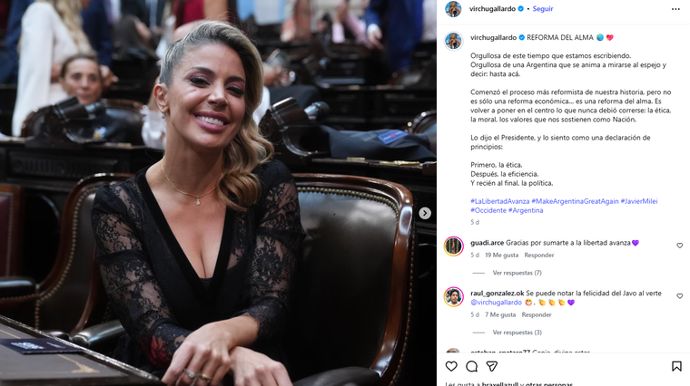 Gallardo en el Congreso. Gallardo en el Congreso.