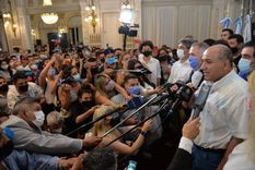 Manzur recibió los resultados en Tucumán, donde festejó por haber retenido las bancas que el oficialismo ponía en juego. Foto: Gobierno de Tucumán
