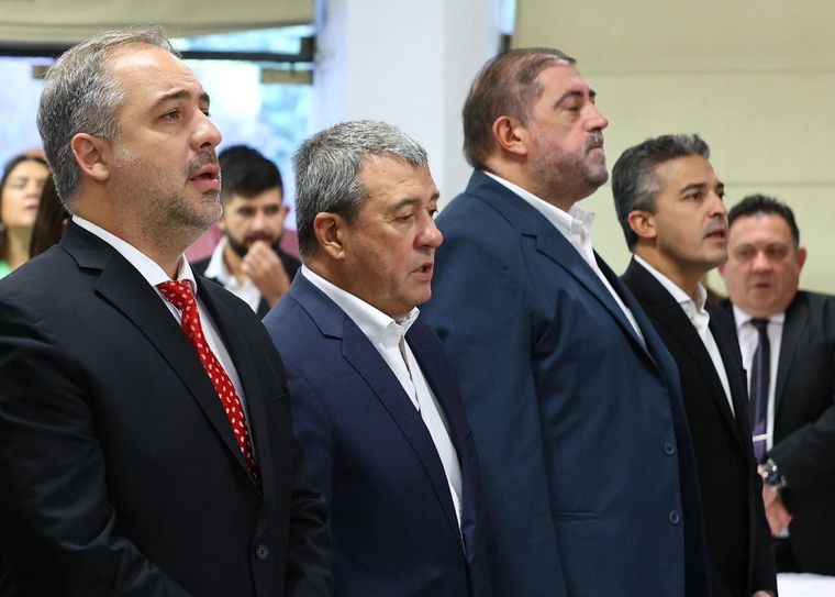 Matías Stevanato, Adolfo Bermejo y Duilio Pezzutti Foto: Facebook Municipalidad de Maipú