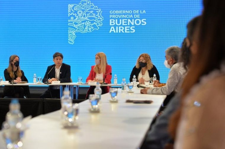 Kicillof y Magario, en el acto en el que el gobernador criticó a Rodríguez Larreta. Foto: Twitter Axel Kicillof