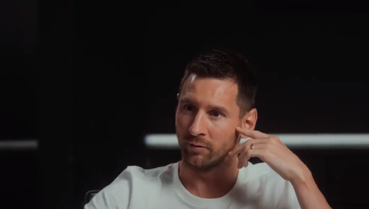 Lionel Messi y su partido espina. Foto: Captura