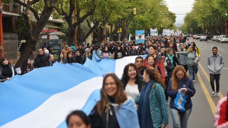 La manifestación se realizó en las calles de Mendoza Foto: Santiago Tagua/MDZ