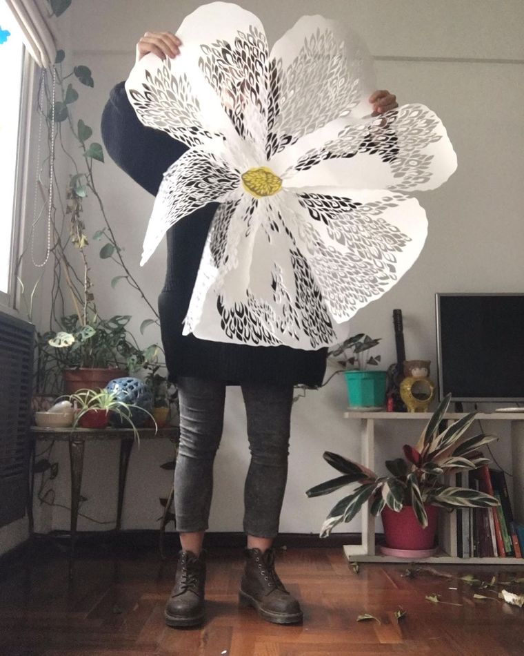 Flor calada hecha por la artista argentina. ¡El arte en sus diferentes formas! Foto: Instagram