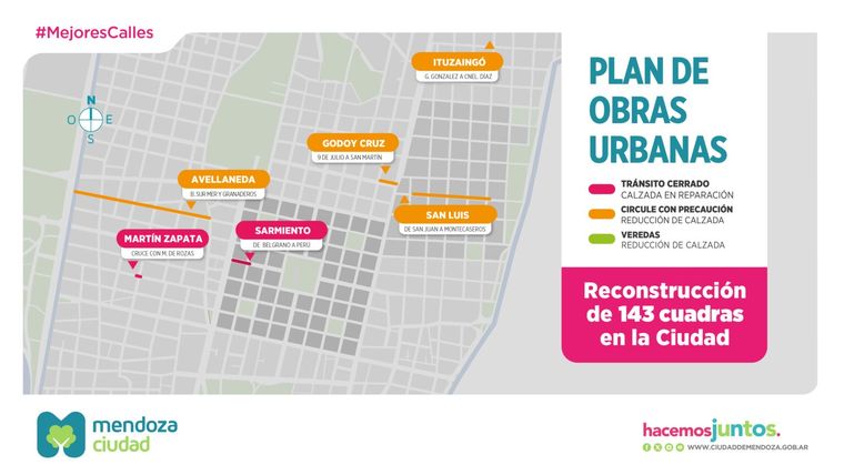La repavimentación de Martín Zapata se suma a más de 140 cuadras ya renovadas en la Ciudad de Mendoza. La repavimentación de Martín Zapata se suma a más de 140 cuadras ya renovadas en la Ciudad de Mendoza.