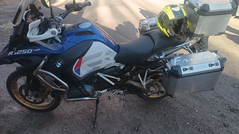 La moto en la que el endurista sufrió el accidente. 
