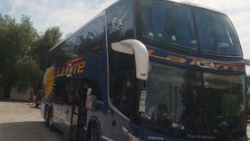 El colectivo blanco del golpe comando esta mañana en Chile. 