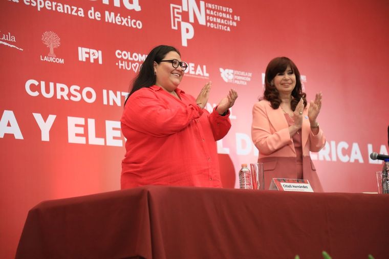 Cristina Kirchner, durante su participación en una clase magistral en México Foto: Prensa Cristina Kirchner