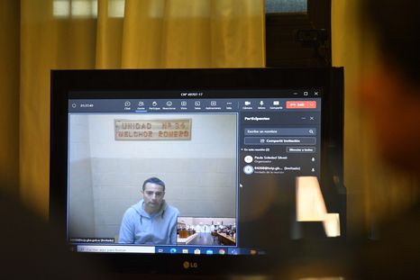 El hombre condenado escuchó la sentencia a través de Zoom Foto: Télam