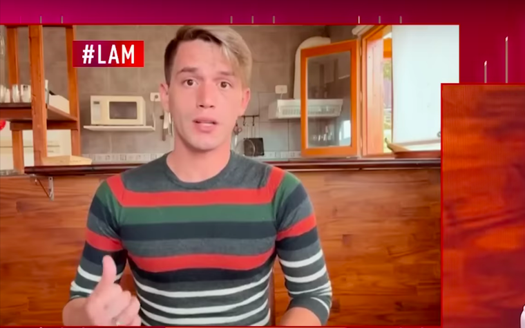 Lucas Benvenuto Foto: Captura Canal América