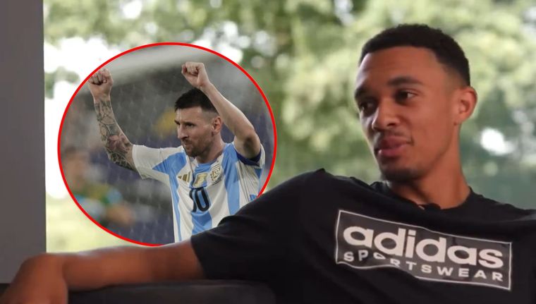 Trent Alexander Arnold se deshizo en elogios al hablar sobre Lionel Messi. Foto: Captura The Mirror y Fotobaires