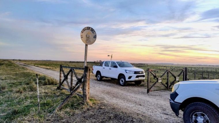 El paraje donde ocurrió el doble crimen seguido de suicidio en Olavarría. La causas fueron determinadas por la autopsia. 
