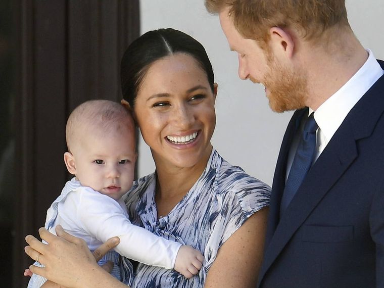 Meghan junto a Archie, con pocos meses de vida.