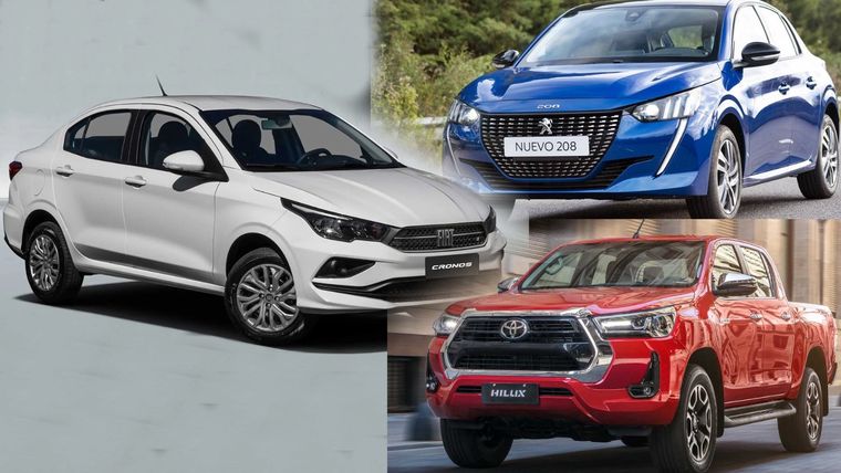 Los más vendidos del primer semestre Fiat Cronos, Peugeot 208 y Toyota Hilux fueron los más comercializados en los primeros seis meses de 2022.