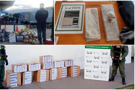 Las imágenes de los procedimientos en los que se incauto droga, mercadería y cigarrillos. Las imágenes de los procedimientos en los que se incauto droga, mercadería y cigarrillos.