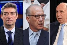 Horacio Rosatti, Carlos Rosenkrantz y Ricardo Lorenzetti, los tres miembros que actualmente integran la Corte Suprema. Foto: archivo