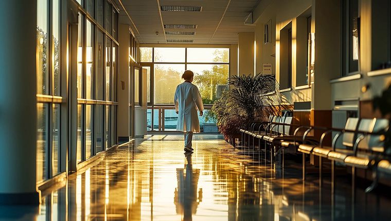 En la medicina prepaga disminuyeron las consultas en un 20%. En la salud estatal, a su vez, hay un aumento de la misma cifra. Foto: Imagen generada con Midjourney