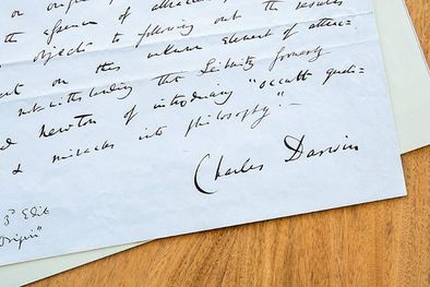 MDZol | Era poco usual que Darwin usara su firma completa en los documentos Foto: SOTHEBYS