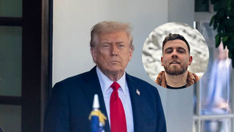 Donald Trump y el manifestante iraní condenado a muerte, Erfan Soltani.