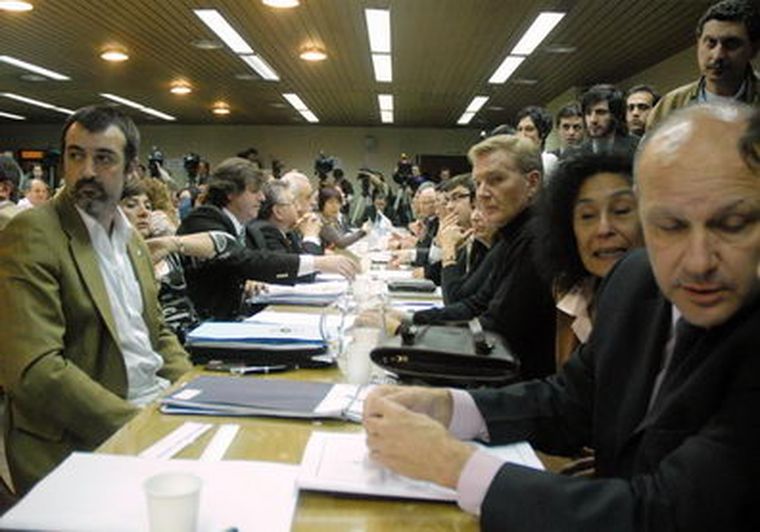 Diputados durante el plenario de las comisiones de Agricultura y Presupuesto y Hacienda. Foto: NA