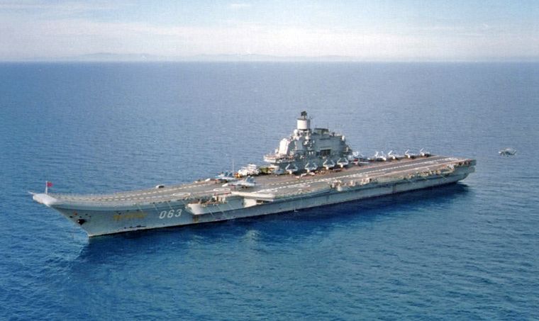 El portaaviones Almirante Kuznetsov, buque insignia de la Armada de Rusia Foto: Wikipedia/(Imagen ilustrativa)