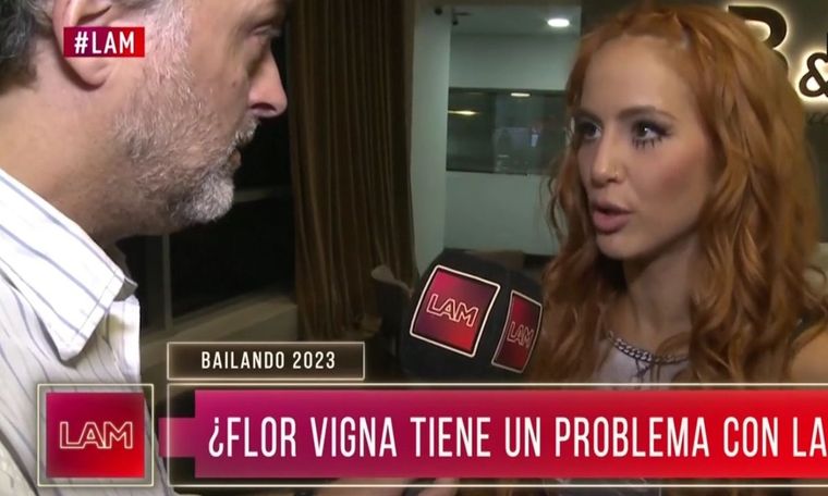 Flor Vigna tuvo una pelea sin filtro con el movilero de LAM La cantante e influencer protagonizó un momento tenso Foto: Captura de TV