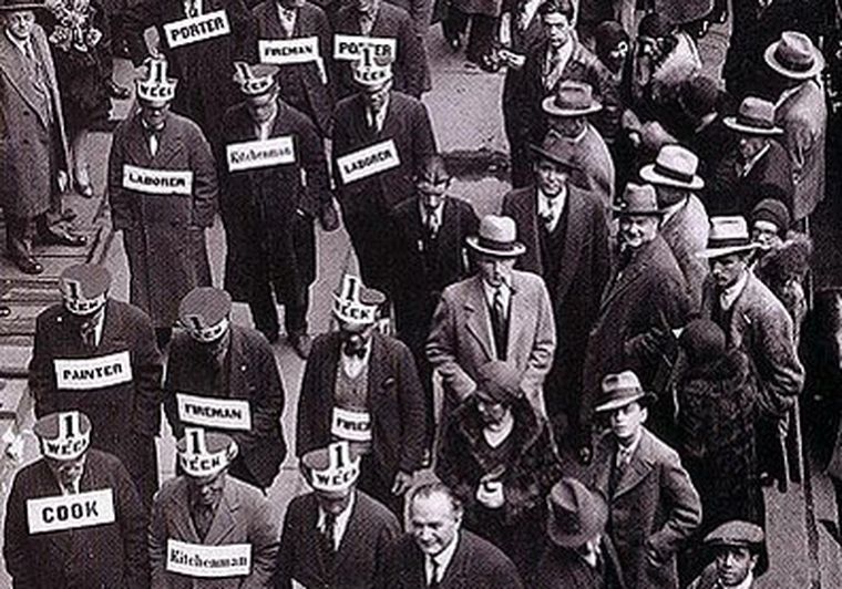 La desocupación castigó entonces, como ahora. Foto: web