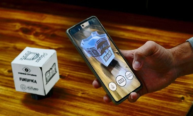 La app reconoce los logos de los principales edificios municipales de Godoy Cruz y los genera en 3D Foto: Prensa Godoy Cruz