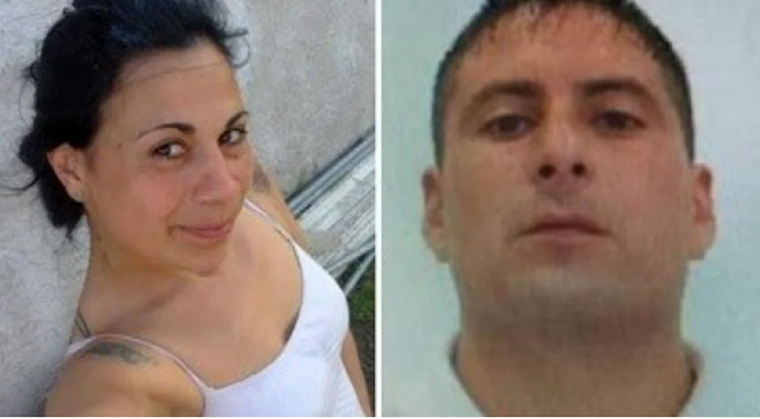 La víctima del femicidio y el sujeto prófugo Foto: NA