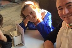 Liliana Bodoc (centro), junto a sus hijos Romina y Galileo. Foto: Gentileza familia Bodoc.